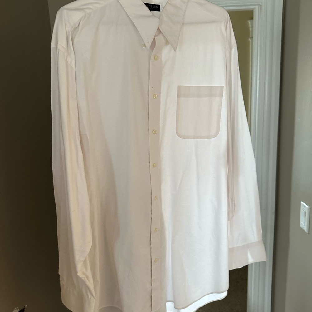 Crisp White Dress Shirt with Traditional Collar